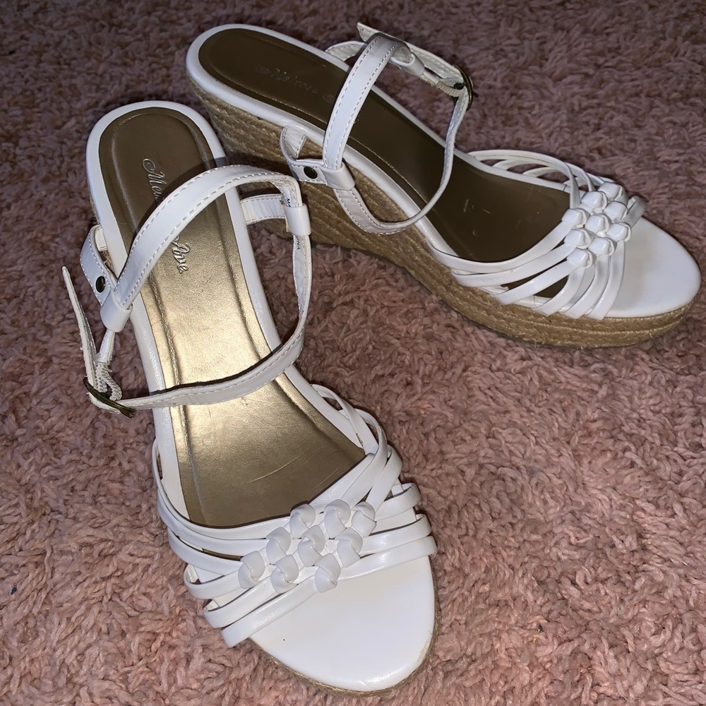 white twine heels
